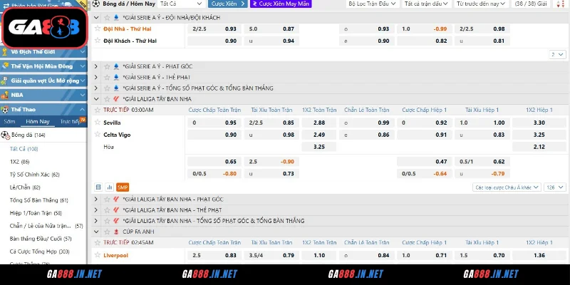 Hướng dẫn chơi cá cược bóng đá GA888
