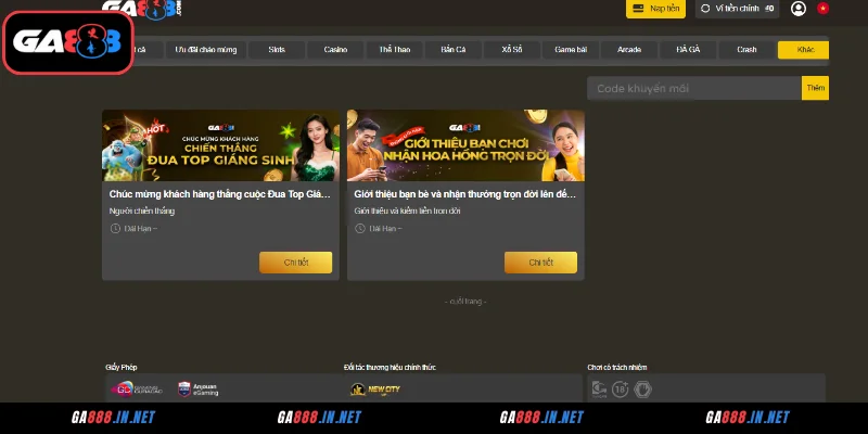 Khuyến Mãi GA888 - Săn Thưởng Mỗi Ngày, Nhận Quà Cực Đã 4 Một số khuyến mãi khác